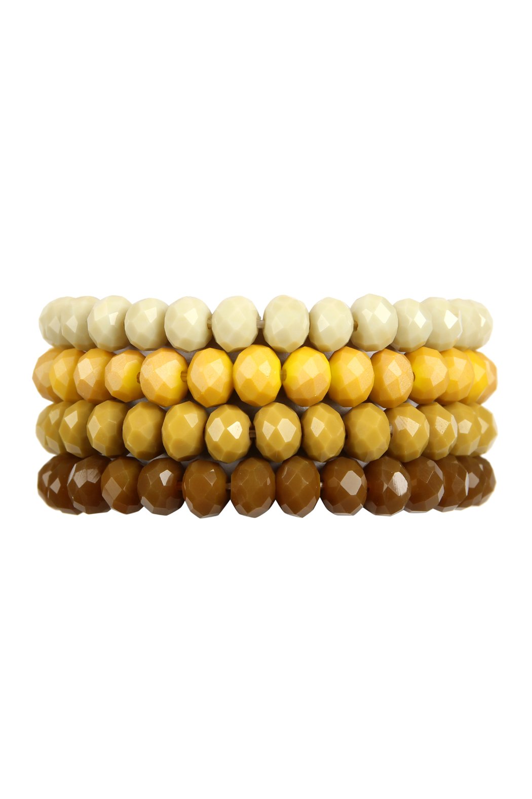 Four-Line Glass Beads Stretch Bracelet - 8 COLORS -