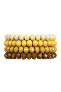 Thumbnail for Four-Line Glass Beads Stretch Bracelet - 8 COLORS -