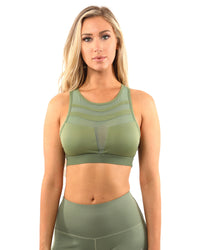 Thumbnail for Savoy - Huntington Sports Bra - Olive Green - 1 COLOR -