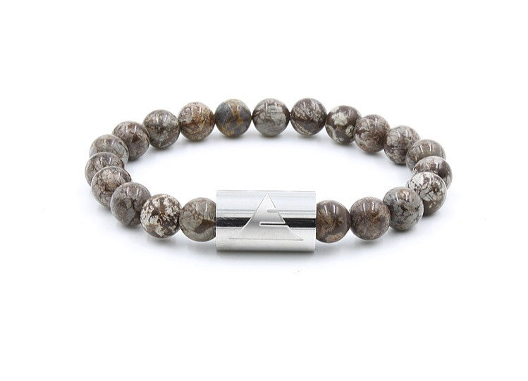 Rocky - Brown Snowflake Jasper - 2 Hasp colors -