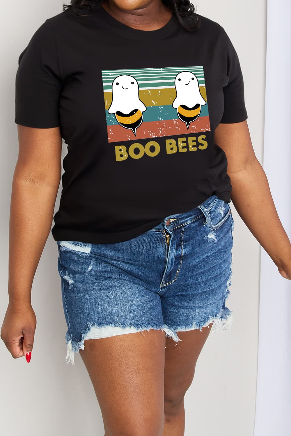 Simply Love - "BOO BEES" - Graphic Cotton Tee - T - 3 COLORS -