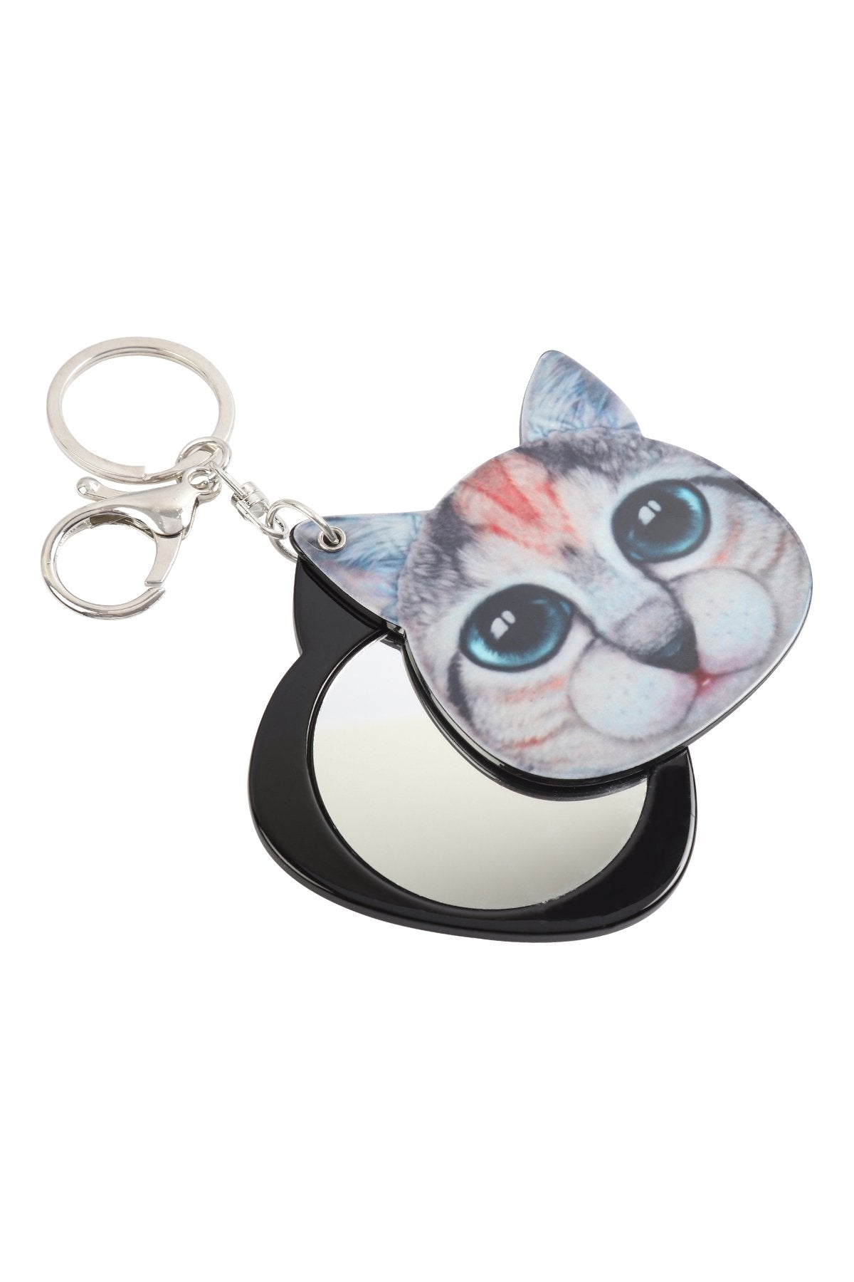 Riah Fashion - Cat With Mirror Keychain -