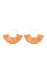 Thumbnail for Tassel Fan Hoop Earrings - 15 COLORS -