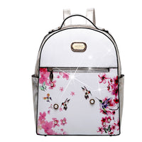 Thumbnail for BRANGIO ITALY - Hummingbird Bloom Crystal Laced Scratch & Stain Resistant Backpack - 7 COLORS -