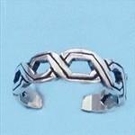 Braid Design Sterling Silver Toe Ring -