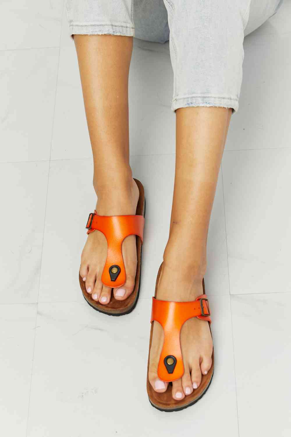 MMShoes Drift Away T-Strap Flip-Flop in Orange - T - 1 COLOR -