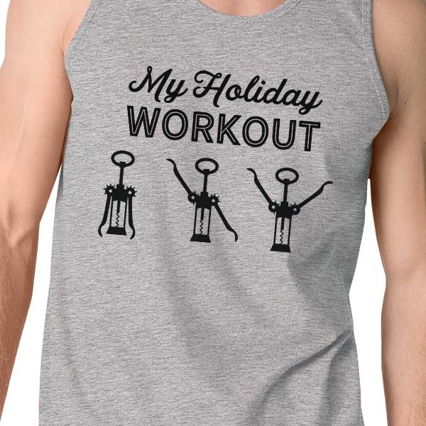 My Holiday Workout Mens Grey Tank Top - 1 COLOR