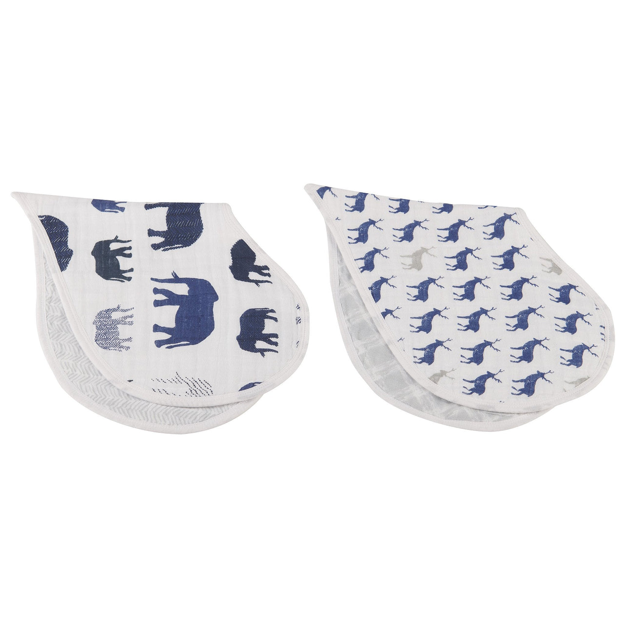 Newcastle - In the Wild Elephant Cotton Burp Cloth Bib 2PK -