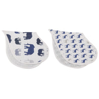 Thumbnail for Newcastle - In the Wild Elephant Cotton Burp Cloth Bib 2PK -