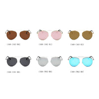 Thumbnail for Bethel | CA08 - Retro Mirrored Lens Teardrop Aviator Sunglasses - 6 COLORS -