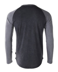 Thumbnail for Mens Athletic Fit Baseball Retro Contrast Long Sleeve Raglan T-Shirt - 1 COLOR