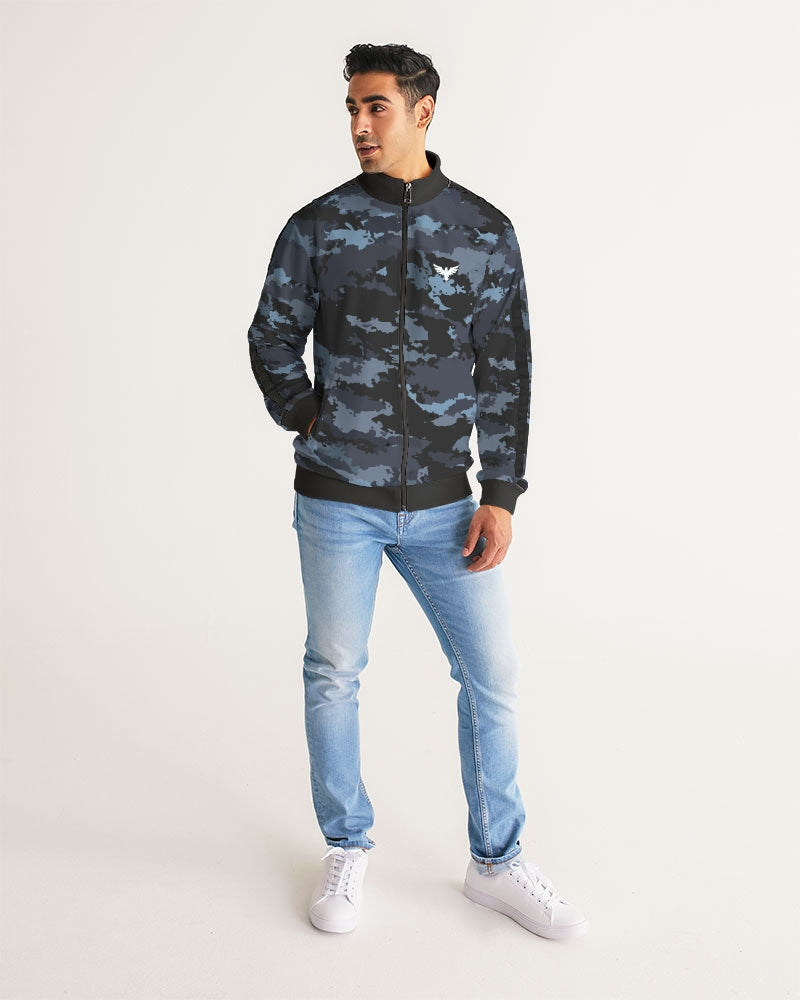 FYC - Men's Coast Camo Track Jacket W/Striped-Sleeve