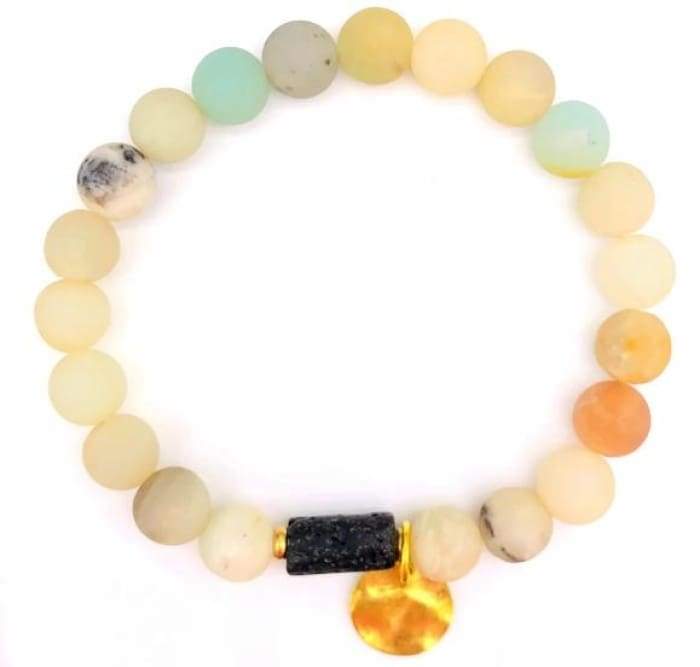 Sun Goddess Lava Stone Essential Oil Bracelet Light -