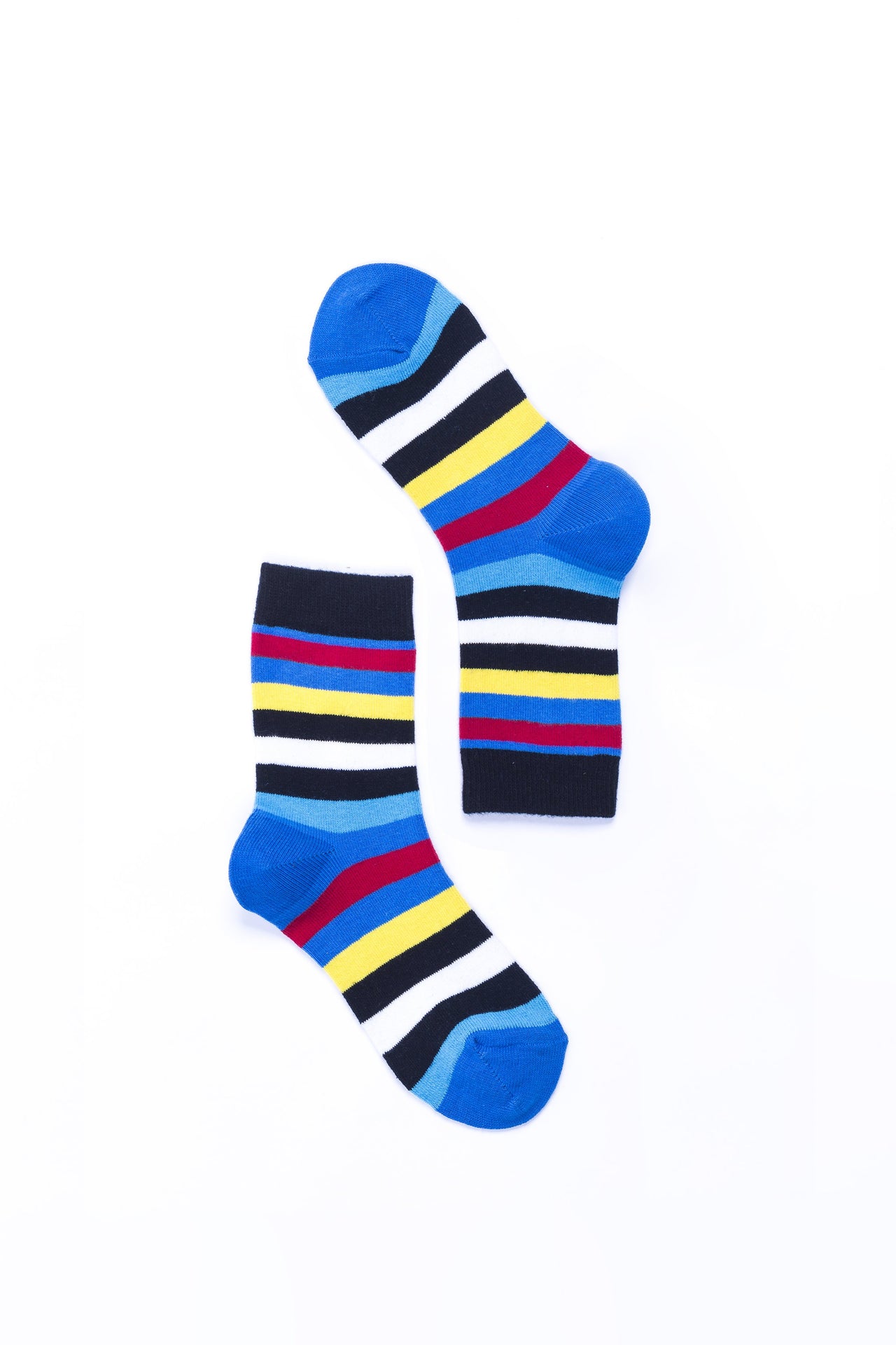 Women's Blue Rainbow Stripe Socks - 1 COLOR -