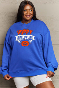 Thumbnail for Simply Love Full Size HAPPY HALLOWEEN Graphic Sweatshirt - SIZES S THRU 3XL - T - 6 COLORS -