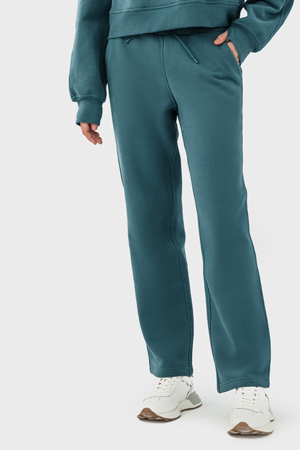 Drawstring Waist Sports Pants with Pockets - T - 9 COLORS -