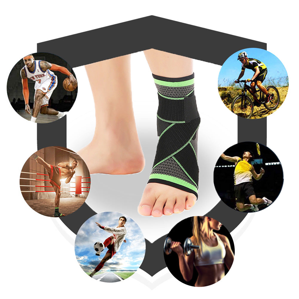 Adjustable Ankle Sport Wrap Ankle Compression Sleeve Foot Brace for all activities you enjoy  - [10-15 DAY DELIVERY] - 4 SIZES - 2 COLORS -