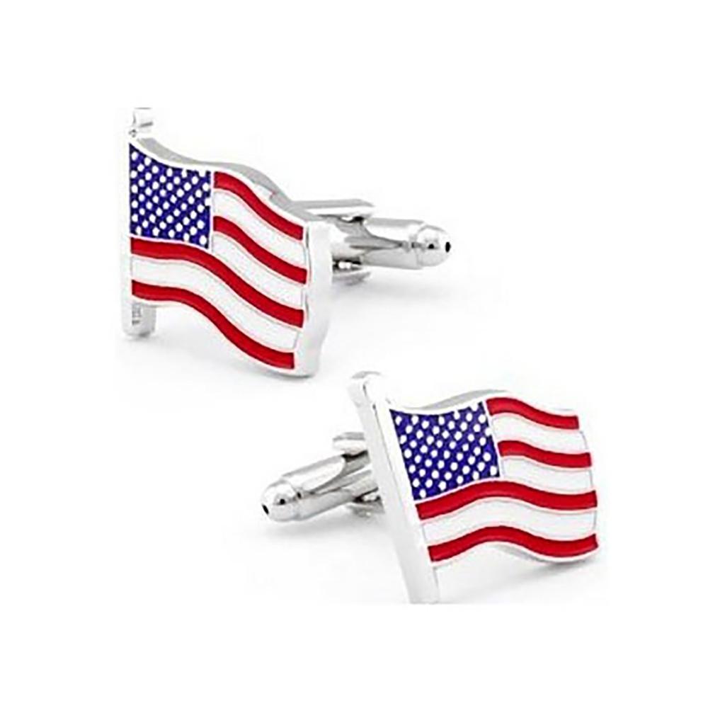 Summer Ties - American Flag Cufflinks - In the Wind -