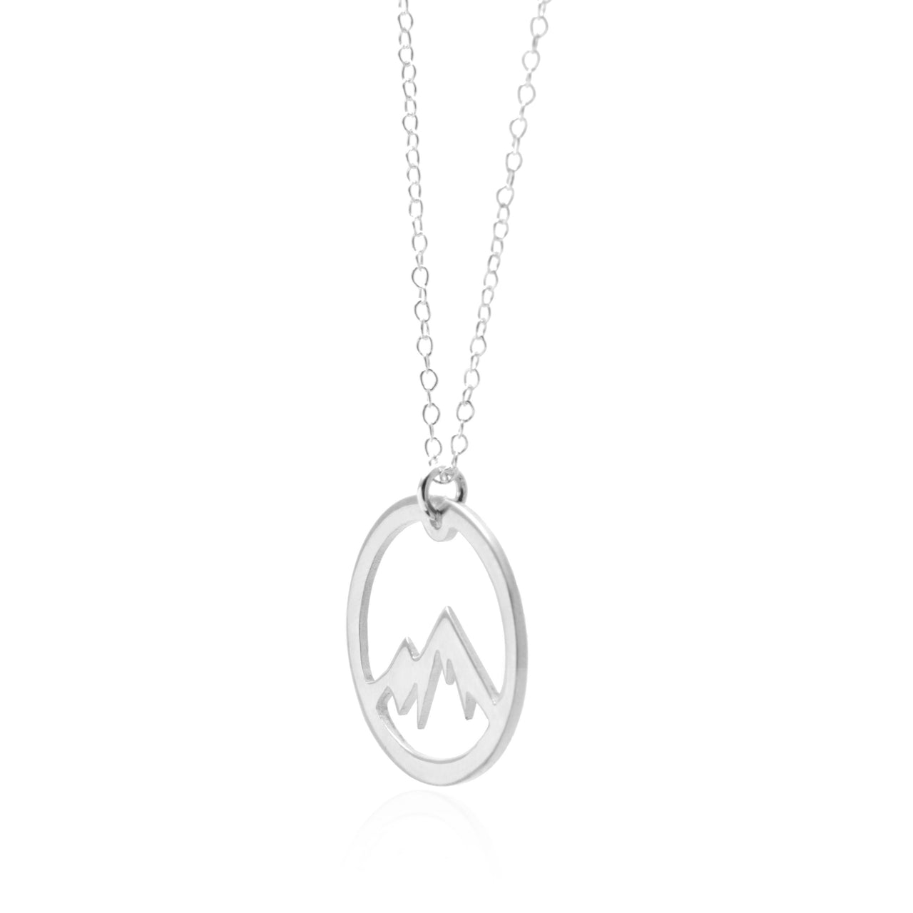 Sincerely Silver - Circle Mountain Necklace - A Sterling Silver Adventure Necklace -