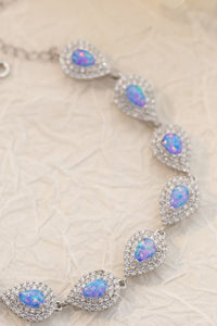 Thumbnail for 925 Sterling Silver Opal Bracelet - T - 2 COLORS -