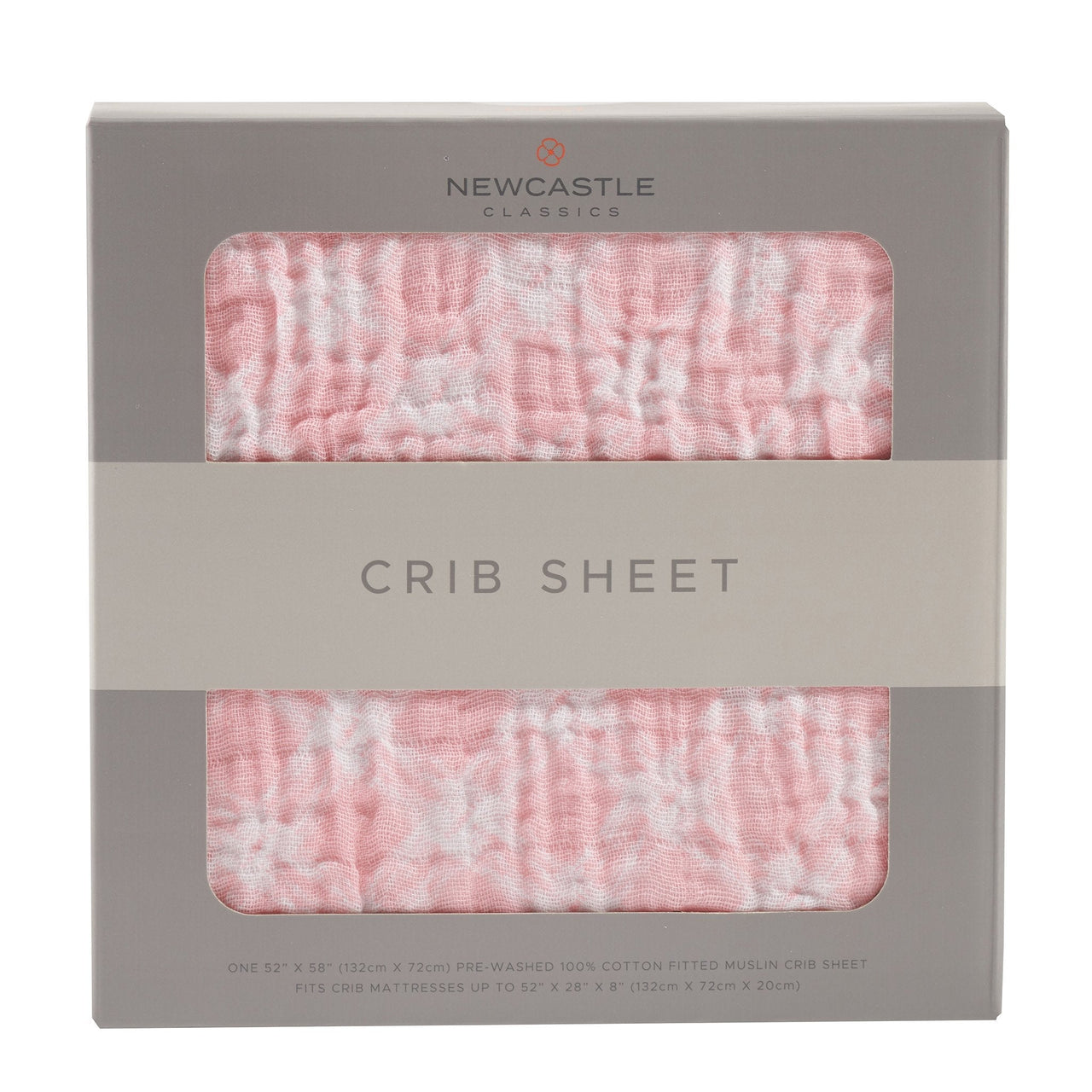 Newcastle - Primrose Pink Plaid Cotton Muslin Crib Sheet -