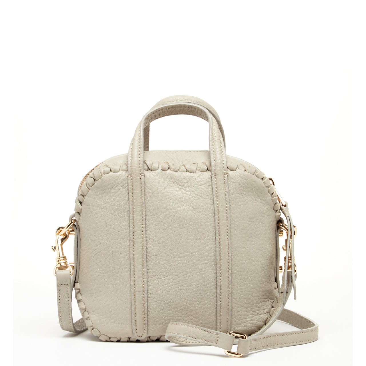 Evelyn Gray Leather Crossbody Bag -