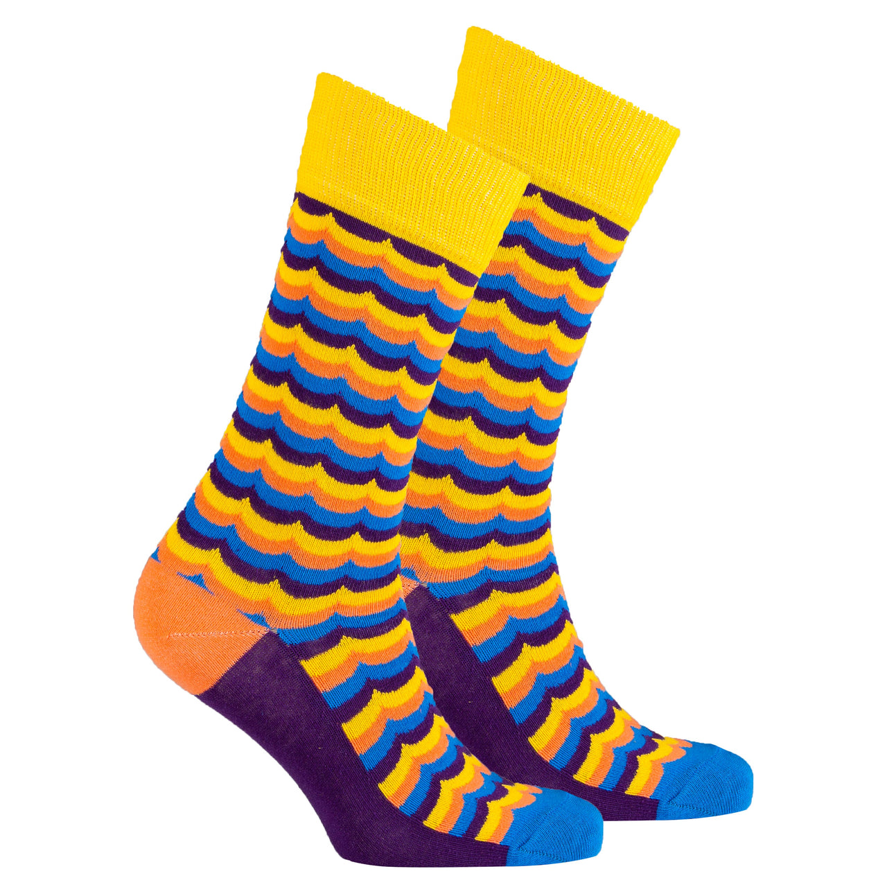 Men's Tangerine Wave Socks - 1 COLOR -