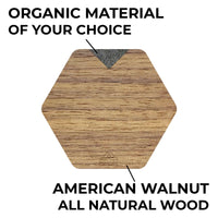 Thumbnail for MMORE - Wooden Coasters - American Walnut / Set of 4 Coasters - 10 THUMB HANDLE COLORS -