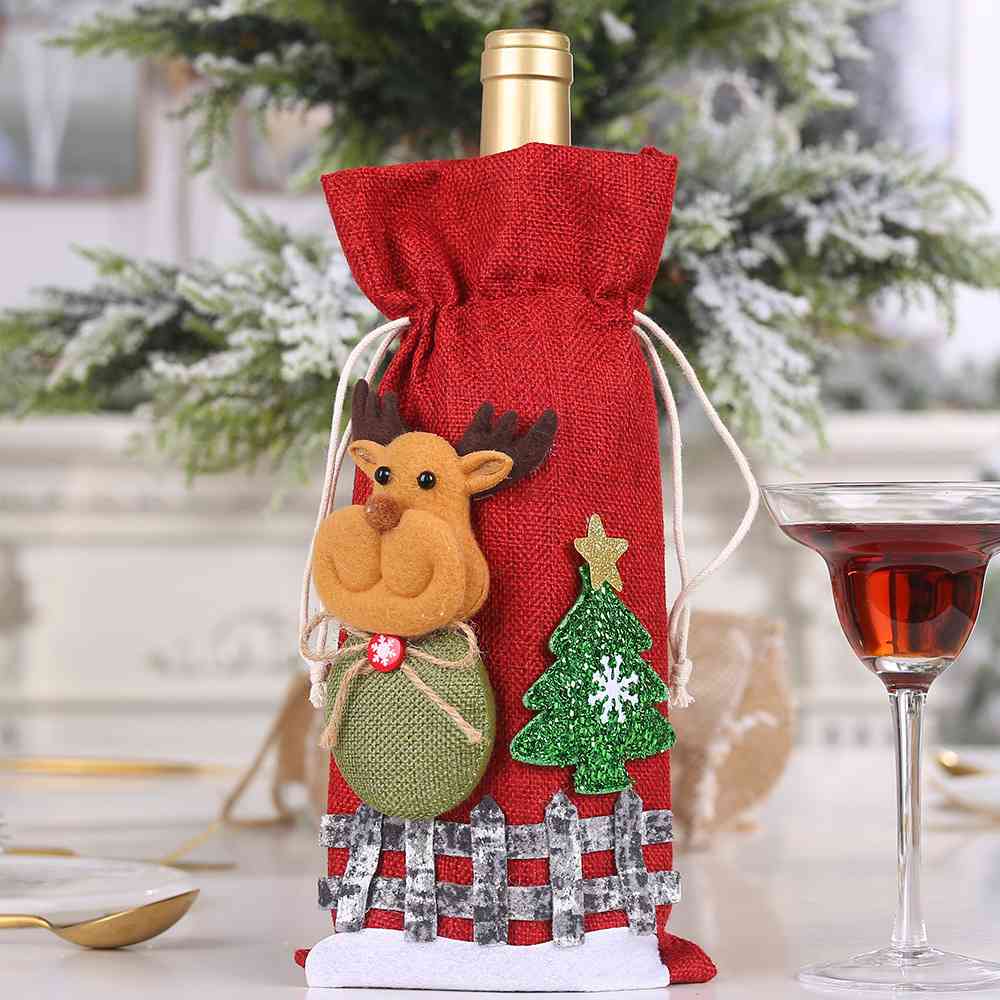 Assorted 2-Piece Christmas Doll Wine Bottle Covers - BUY 1 GET ONE RANDOM PICK - [5-10 DAY DELIVERY] - 12.5" - T - 4 TYPES -