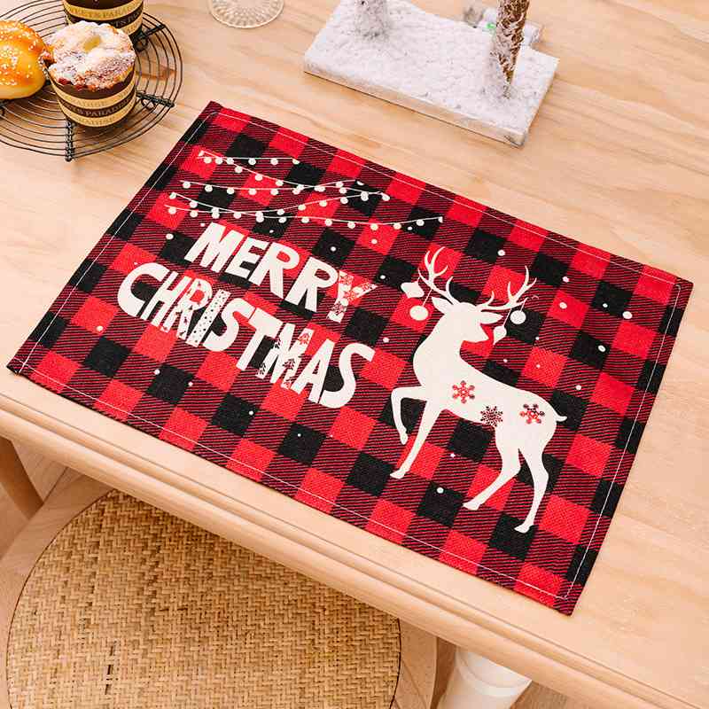 Assorted 2-Piece Plaid Placemats - [5-10 DAY DELIVERY] - [CHOOSE 1 GET 1 RANDOM PICK] - 2 PCS. - T - 6 STYLES -