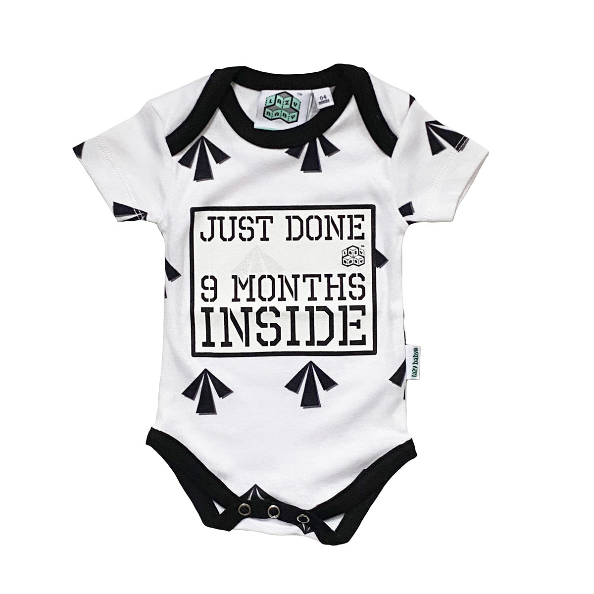 New Born Gift -Just Done 9 Months Inside® Arrows Vest - Pregnancy Reveal - Coming Home Outfit - Baby Announcement -