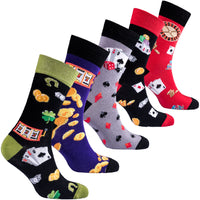 Thumbnail for Men's Gambling Set Socks - 5 PACK -