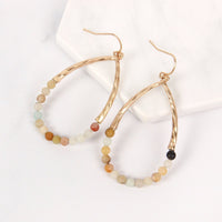 Thumbnail for Riah Fashion - Semi Precious Pear Shape Earrings - 9 COLORS -