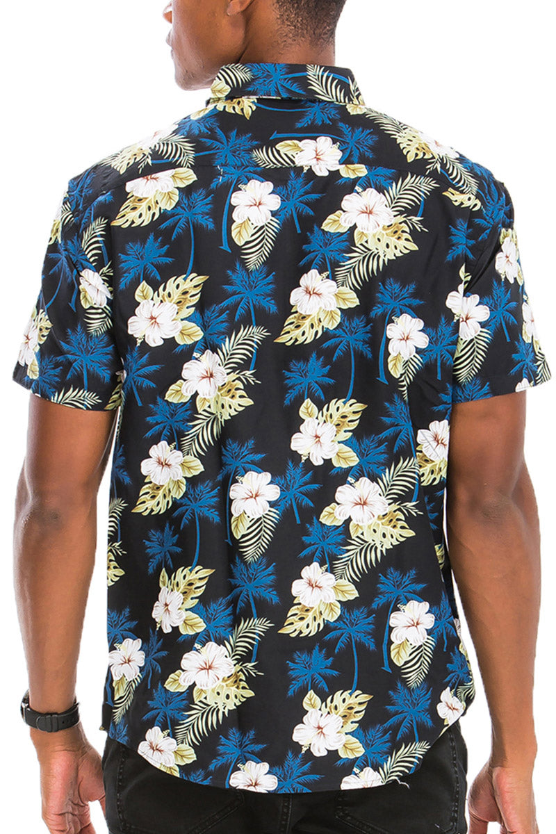 WEIV - Digital Print Hawaiian Short Sleeve Shirt -