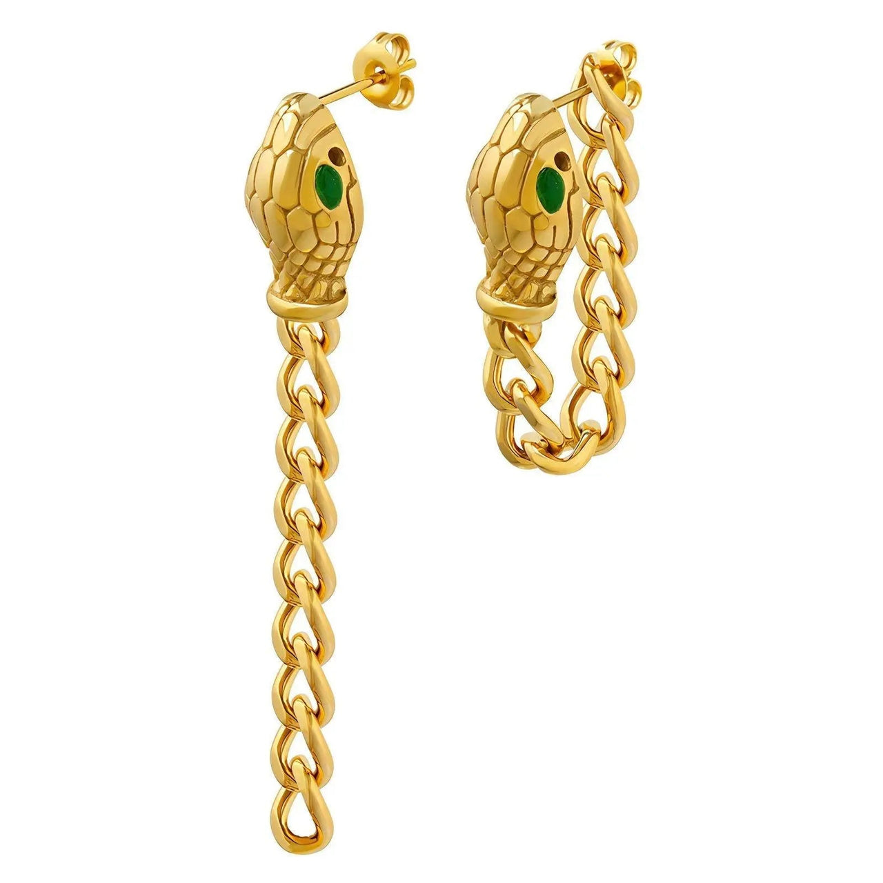 Akalia - Power Moves Gold Plated Pendant Earrings -