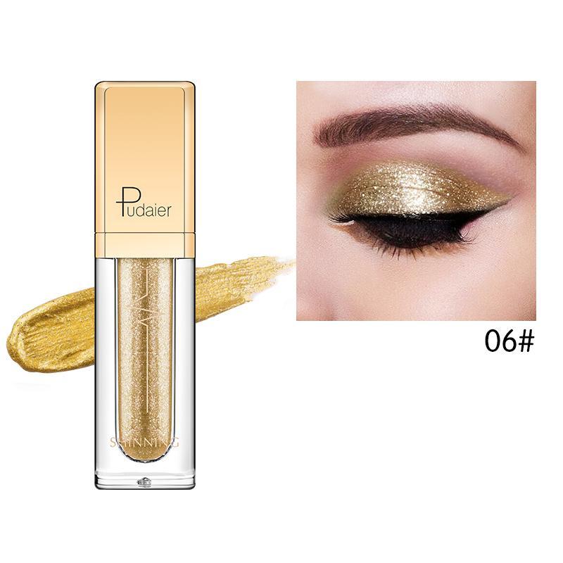 Pudaier Glitter & Glow Liquid Eyeshadow - Color # 06 Dark Gold -