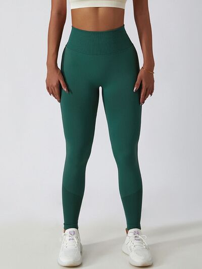 Wide Waistband High Waist Active Leggings - T - 9 COLORS -