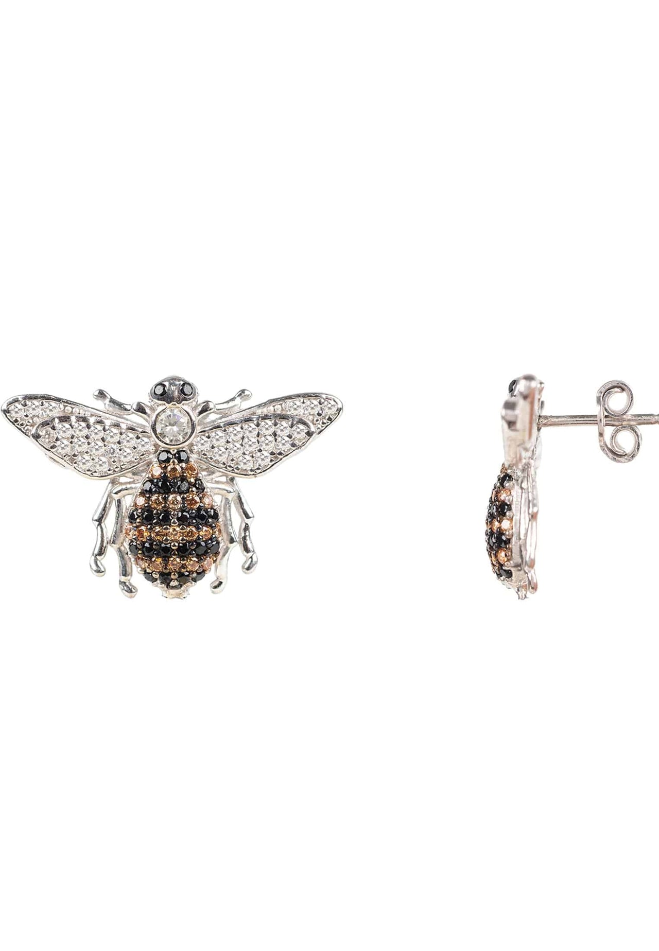 LATELITA - Honey Bee Stud Earrings Silver -