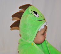 Thumbnail for Little Ashkim - Dino Hooded Cotton Turkish Towel -