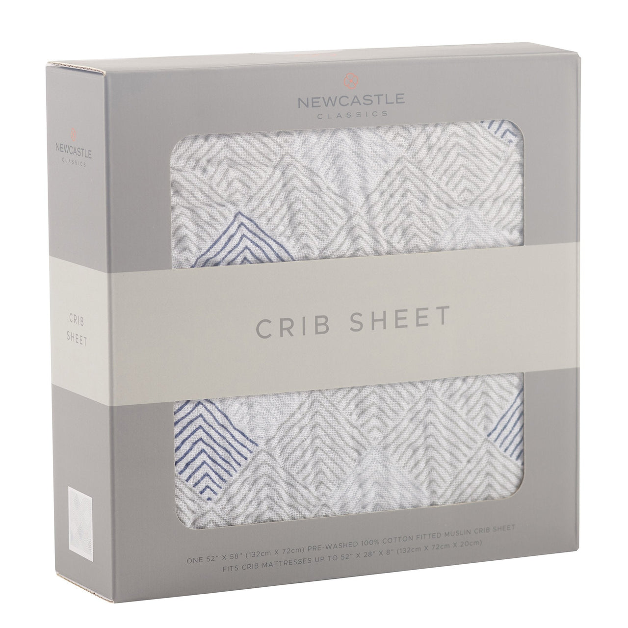 Newcastle - Mountain Peak Cotton Muslin Crib Sheet -