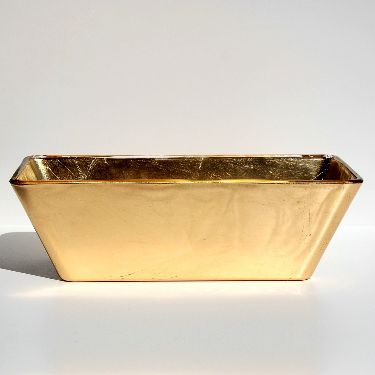 GILT - Gold Gilded 13" Rectangular Bowl -