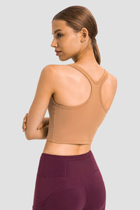 Thumbnail for Racerback Sports Bra - T - 6 COLORS -