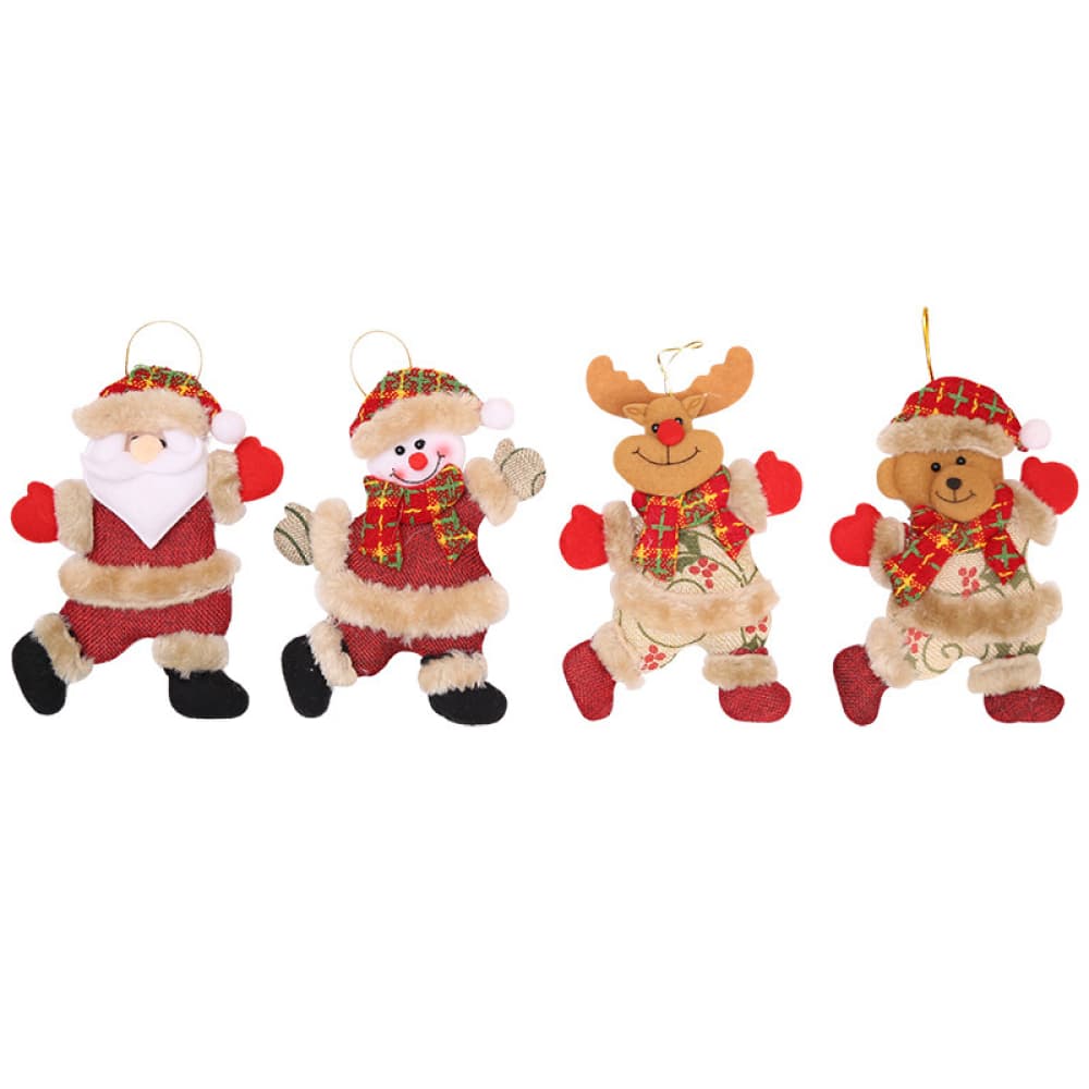 4-Piece Christmas Hanging Ornaments - 7" - 4 PCS. - [5-10 DAY DELIVERY] - T - 4 TYPE SET -