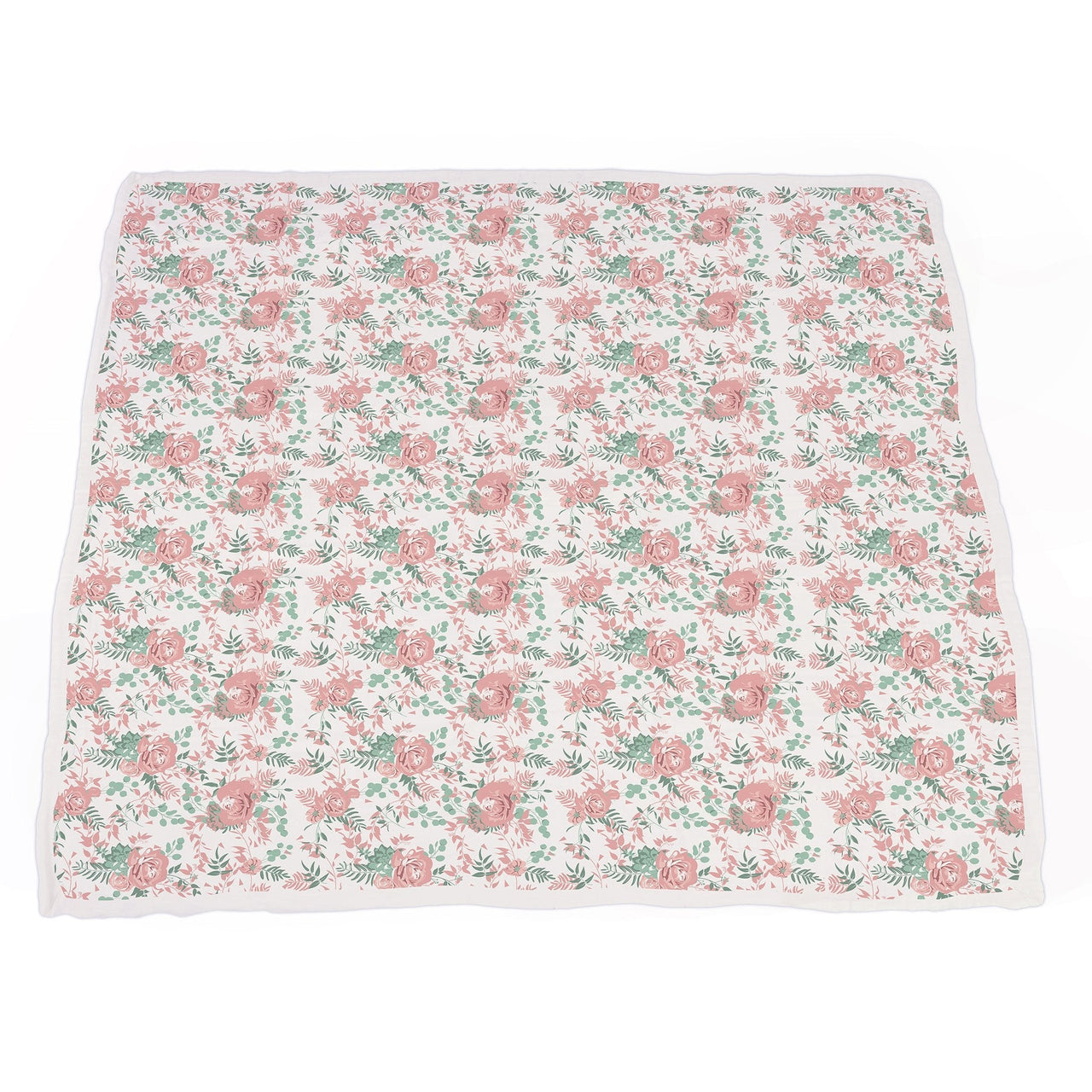 Newcastle - Desert Rose & Jade Polka Dot Cotton Muslin Blanket -