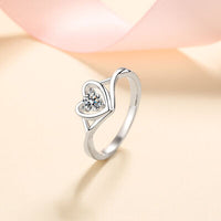 Thumbnail for Moissanite Heart 925 Sterling Silver Ring