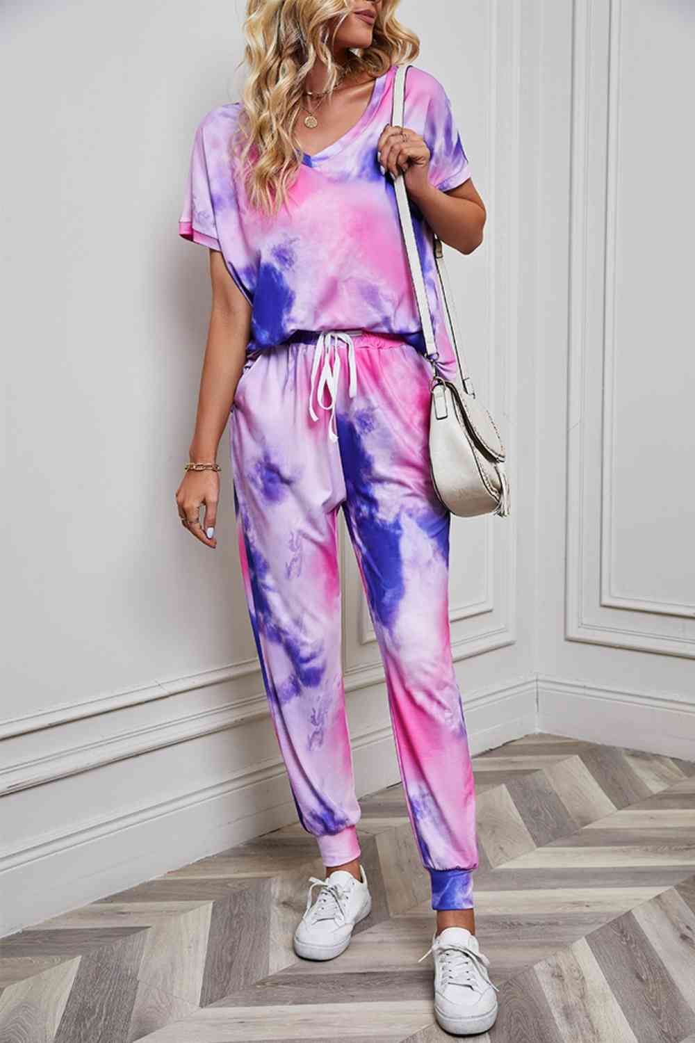 Tie-Dye Top and Pants Set - 2 PCS. - T - 5 TIE DYE COLORS -