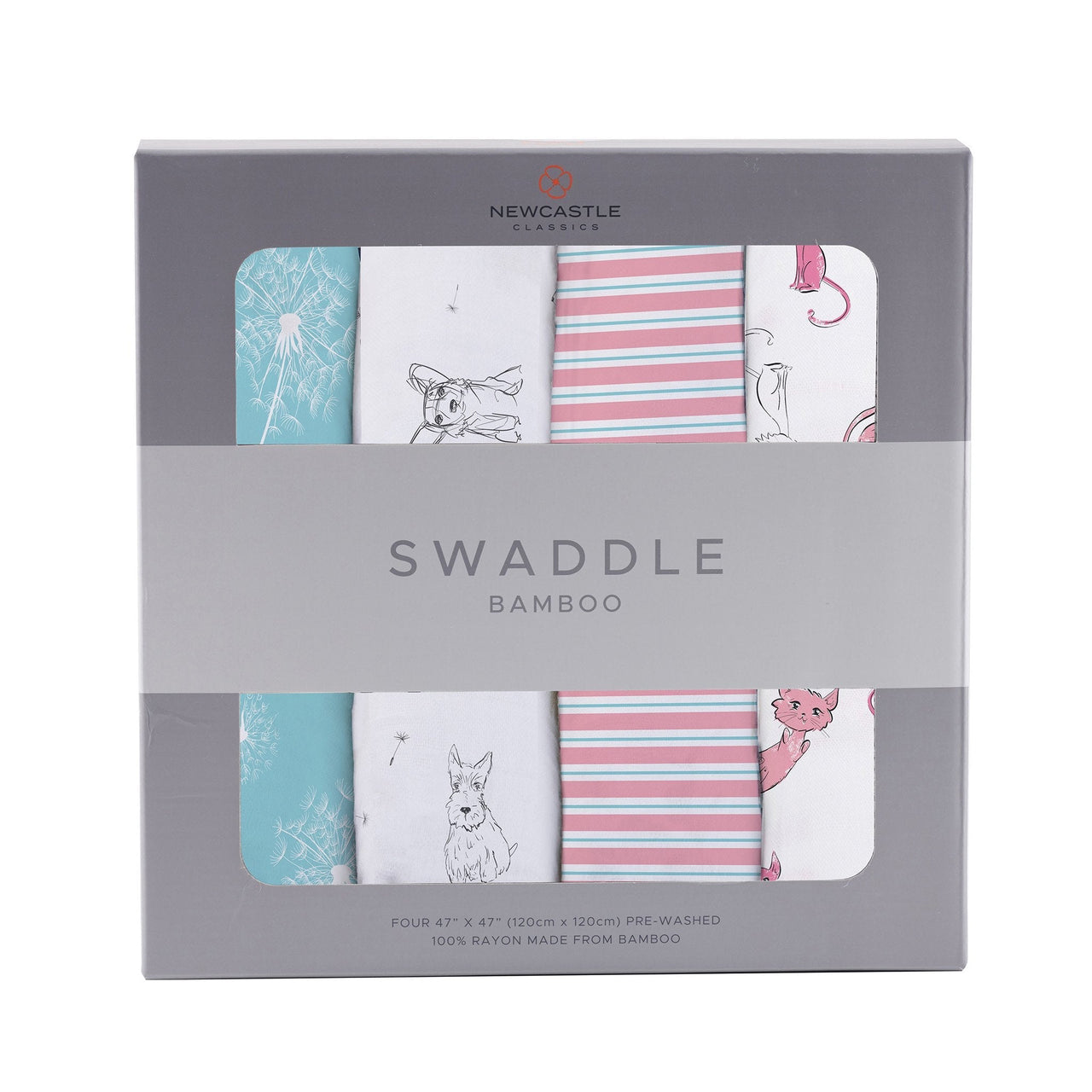 Newcastle - Dandelions Bamboo Muslin Swaddle 4PK -