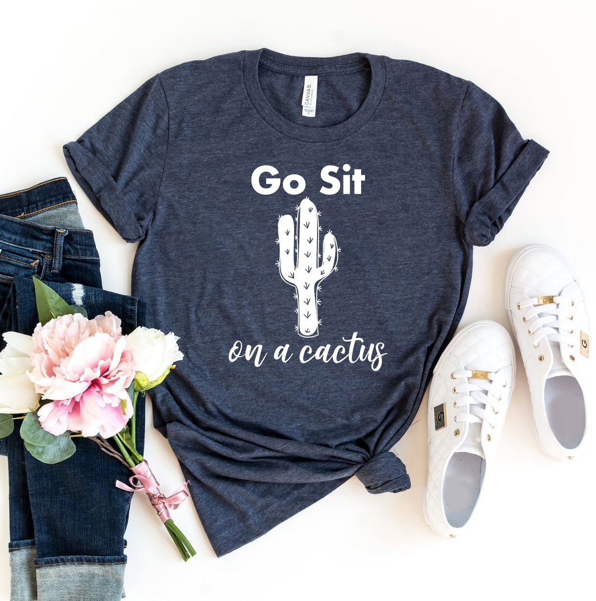 Go Sit on a Cactus T-Shirt - 11 COLORS -