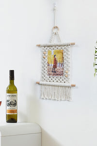 Thumbnail for Macrame Photo Frame Wall Decor - 21.5