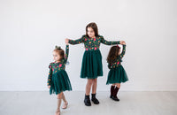 Thumbnail for Eclipse Kids - Long Sleeve Tulle Dress - Moody Flowers - SIZES 2T THRU 11/12 -